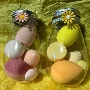 (2)6 Pcs Makeup Sponges Set - 6 Beauty sponges Blending Blenders,Makeup egg Case